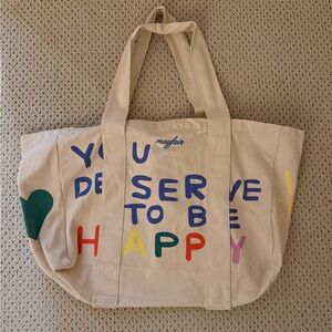 Mayfair Group you deserve to be happy tote bag